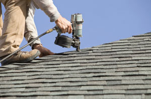 new shingles are being installed